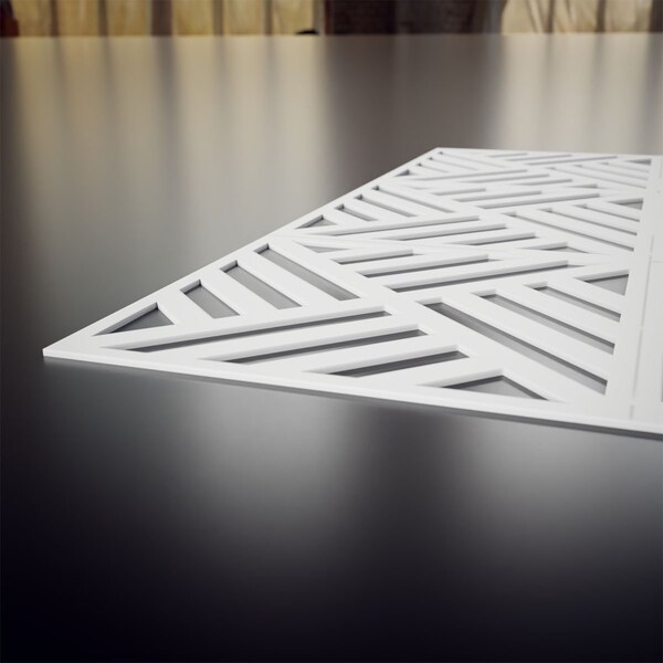 Ekena Millwork Large Allen Decorative Fretwork Wall Panels in Architectural Grade PVC, 23 3/8"W x 23 3/8"H x 3/8"T - WALP24X24ALL
