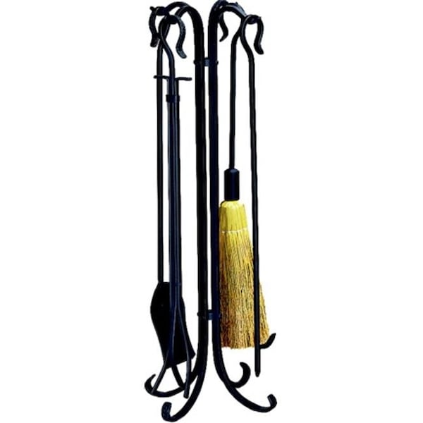 Uniflame Uniflame F-1128 5 PC. BLACK HEAVY WEIGHT RUSTIC FIRESET - F-1128