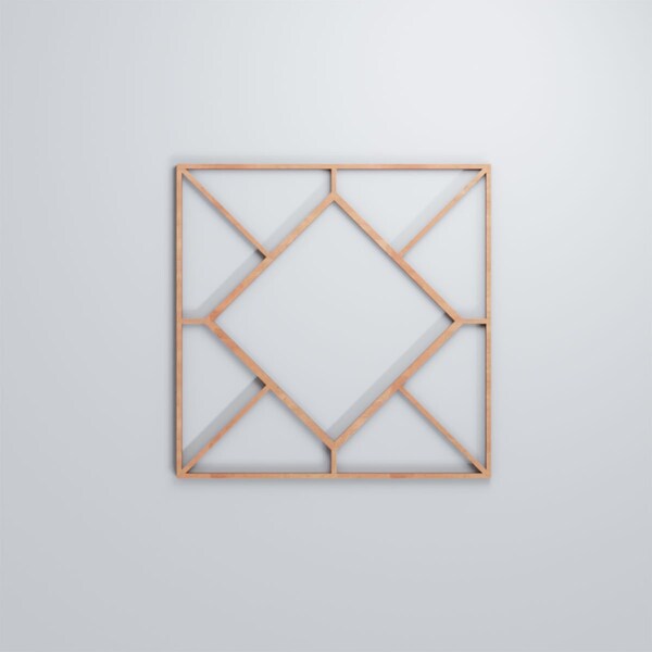 Ekena Millwork Medium Hudson Decorative Fretwork Wood Wall Panels, Cherry, 15 3/8"W x 15 3/8"H x 3/8"T - WALW16X16X0375HSNCH