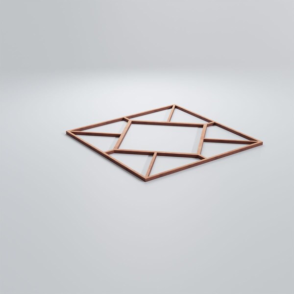 Ekena Millwork Medium Hudson Decorative Fretwork Wood Wall Panels, Cherry, 15 3/8"W x 15 3/8"H x 3/8"T - WALW16X16X0375HSNCH
