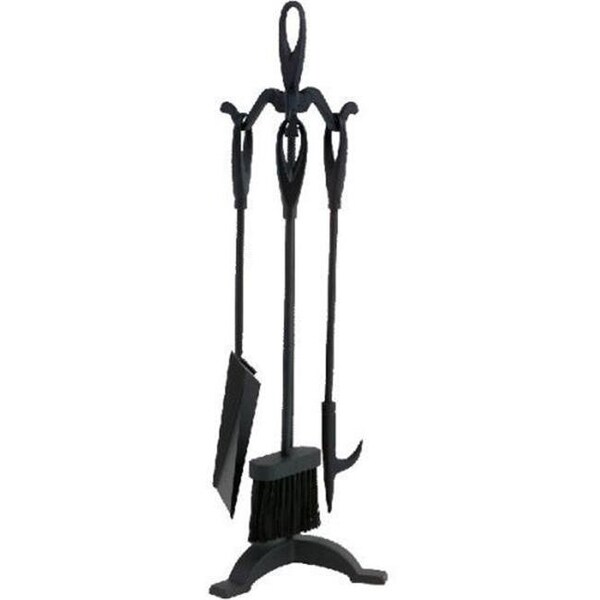 Dagan Dagan 1103 Stove Fireplace Tool Set; Black - 4 Piece - 1103