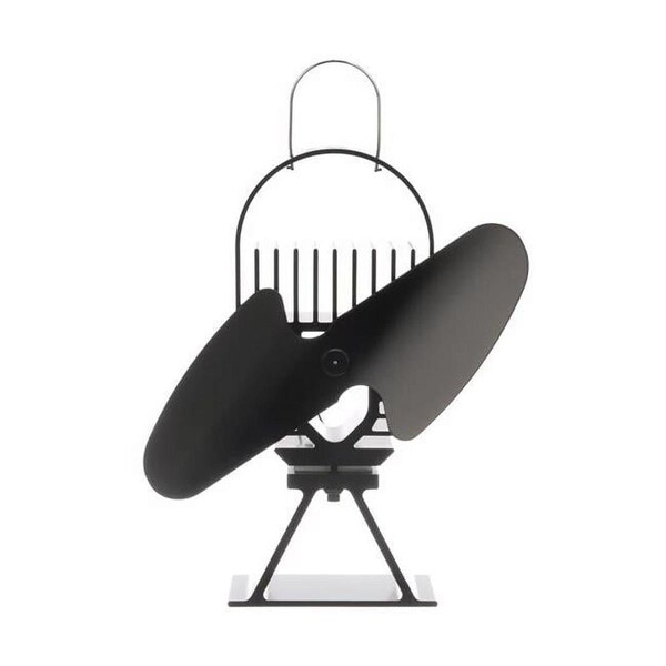 Made4Mansions Air Deco II Aluminum Heat Powered Wood Stove Fan, Black - MA3312641