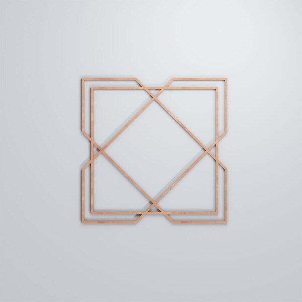 Ekena Millwork Large Kiowa Decorative Fretwork Wood Wall Panels, Cherry, 23 3/8"W x 23 3/8"H x 3/8"T - WALW24X24X0375KWACH
