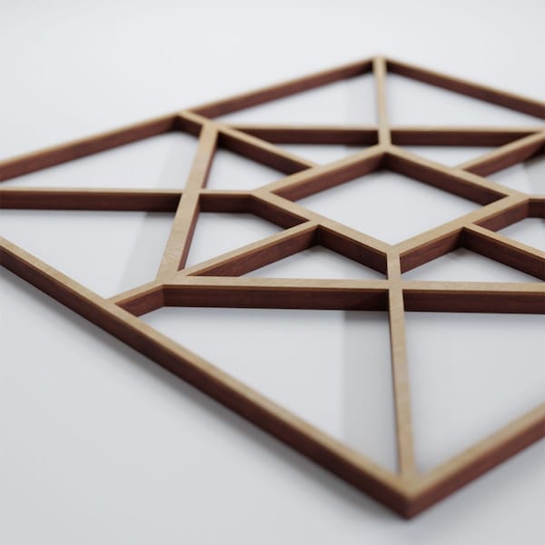 Ekena Millwork Small Jamestown Decorative Fretwork Wood Wall Panels, Birch, 11 3/8"W x 11 3/8"H x 3/8"T - WALW12X12X0375JTNBI