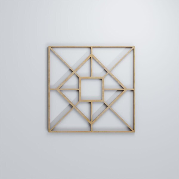 Ekena Millwork Small Jamestown Decorative Fretwork Wood Wall Panels, Birch, 11 3/8"W x 11 3/8"H x 3/8"T - WALW12X12X0375JTNBI