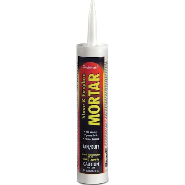 Imperial Stove and Fireplace Mortar, Paste, Buff, 103 oz Cartridge - KK0296-A