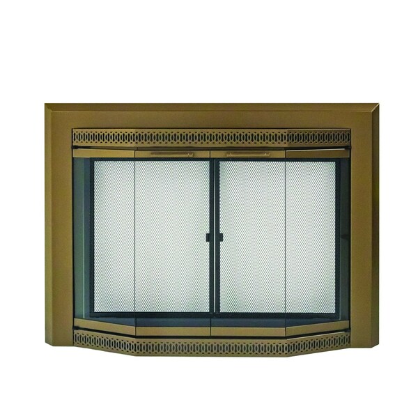 Fireplace Glass Doors Gavin Medium Heritage Brass - GV-7001HE