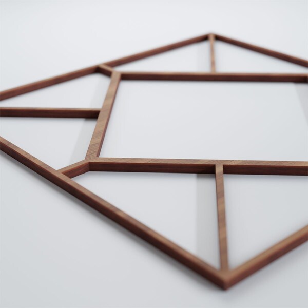 Ekena Millwork Medium Hudson Decorative Fretwork Wood Wall Panels, Walnut, 15 3/8"W x 15 3/8"H x 3/8"T - WALW16X16X0375HSNWA