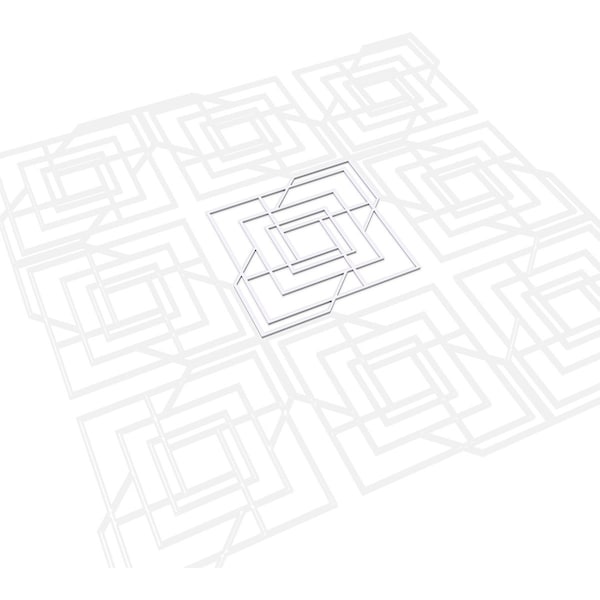 Ekena Millwork Large Norwood Decorative Fretwork Wall Panels in Architectural Grde PVC, 23 3/8"W x 23 3/8"H x 3/8"T - WALP24X24NWD