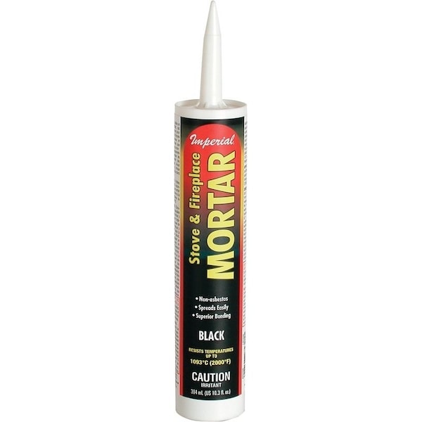 Imperial Fireplace Stove Mortar, Opaque Black, 103 oz Cart - KK0306