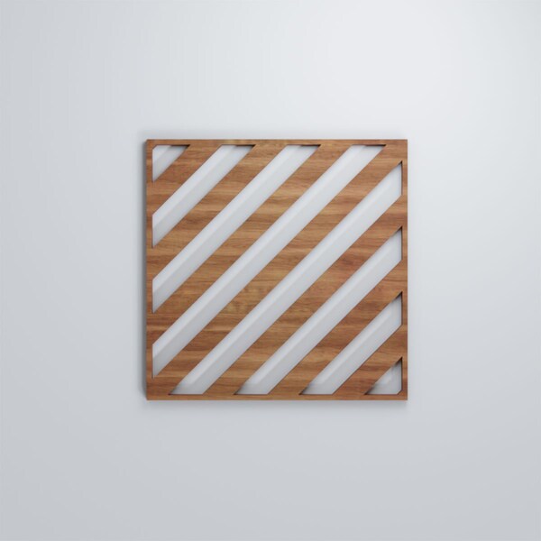 Ekena Millwork Small Rothwell Decorative Fretwork Wood Wall Panels, Walnut, 11 3/8"W x 11 3/8"H x 3/8"T - WALW12X12X0375RTWWA