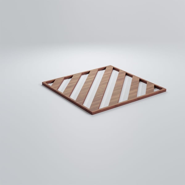 Ekena Millwork Small Rothwell Decorative Fretwork Wood Wall Panels, Walnut, 11 3/8"W x 11 3/8"H x 3/8"T - WALW12X12X0375RTWWA