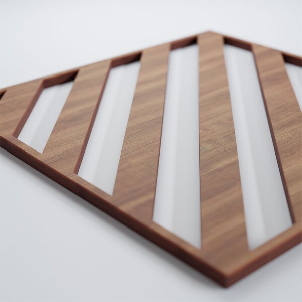 Ekena Millwork Small Rothwell Decorative Fretwork Wood Wall Panels, Walnut, 11 3/8"W x 11 3/8"H x 3/8"T - WALW12X12X0375RTWWA