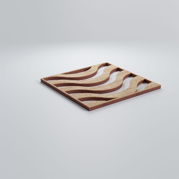 Ekena Millwork Extra Small Parker Decorative Fretwork Wood Wall Panels, Red Oak, 7 3/8"W x 7 3/8"H x 3/8"T - WALW08X08X0375PKRRO