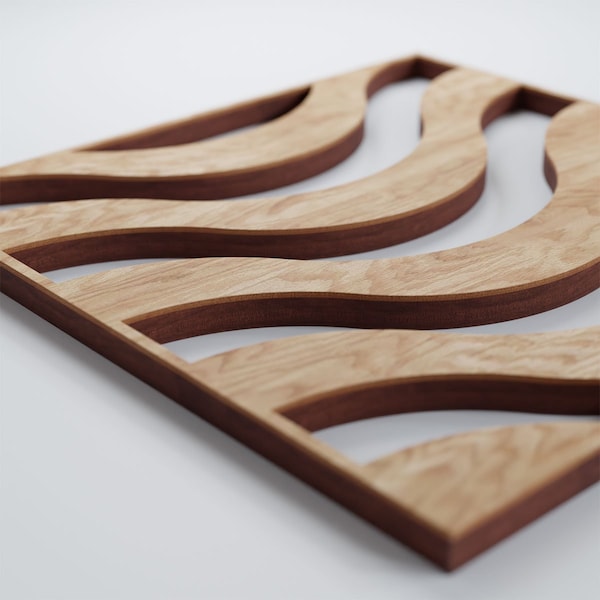 Ekena Millwork Extra Small Parker Decorative Fretwork Wood Wall Panels, Red Oak, 7 3/8"W x 7 3/8"H x 3/8"T - WALW08X08X0375PKRRO