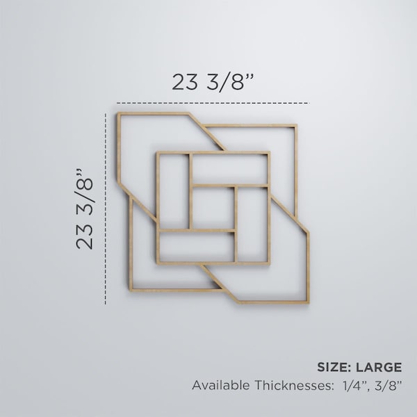 Ekena Millwork Large Loveland Decorative Fretwork Wood Wall Panels, Cherry, 23 3/8"W x 23 3/8"H x 3/8"T - WALW24X24X0375LLDCH