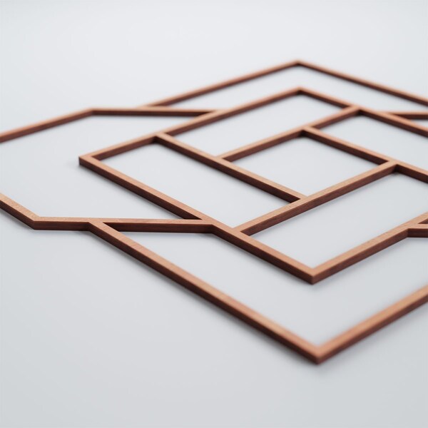 Ekena Millwork Large Loveland Decorative Fretwork Wood Wall Panels, Cherry, 23 3/8"W x 23 3/8"H x 3/8"T - WALW24X24X0375LLDCH