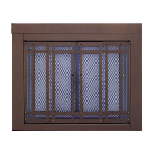 Fireplace Glass Doors Aerin Large Oil Burnished Bronze - AE-1702BB