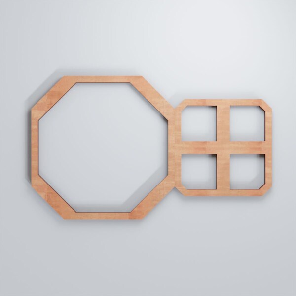 Ekena Millwork Extra Small Johnston Decorative Fretwork Wood Wall Panels, Cherry, 12 3/8"W x 7 3/8"H x 3/8"T - WALW08X08X0375JHNCH