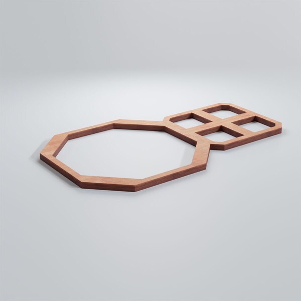 Ekena Millwork Extra Small Johnston Decorative Fretwork Wood Wall Panels, Cherry, 12 3/8"W x 7 3/8"H x 3/8"T - WALW08X08X0375JHNCH
