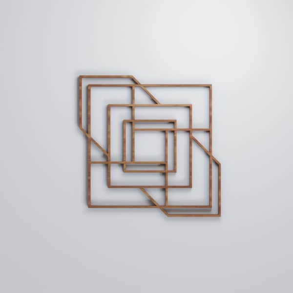 Ekena Millwork Small Norwood Decorative Fretwork Wood Wall Panels, Walnut, 11 3/8"W x 11 3/8"H x 3/8"T - WALW12X12X0375NWDWA