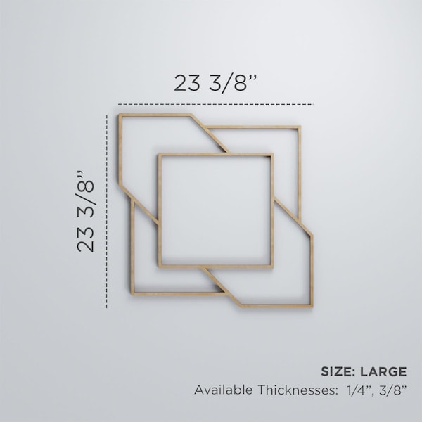 Ekena Millwork Large Monument Decorative Fretwork Wood Wall Panels, Cherry, 23 3/8"W x 23 3/8"H x 3/8"T - WALW24X24X0375MMTCH