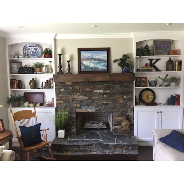 Creative Hardwoods Rustic Rough Sawn Barn Beam Mantel 6Hx6Dx72L Finished - 6672F