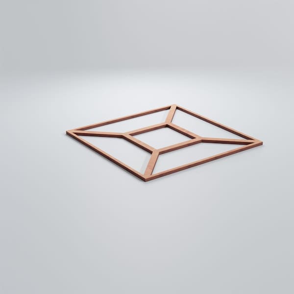 Ekena Millwork Medium Marion Decorative Fretwork Wood Wall Panels, Cherry, 15 3/8"W x 15 3/8"H x 3/8"T - WALW16X16X0375MARCH