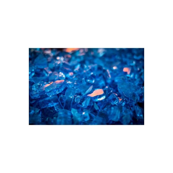 Dyna-Glo Pleasant Hearth Tempered Glass Rocks - Reflective Blue 20 Lbs - OFR633PB-20