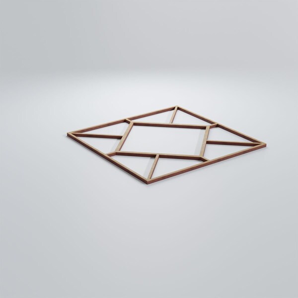 Ekena Millwork Medium Hudson Decorative Fretwork Wood Wall Panels, Birch, 15 3/8"W x 15 3/8"H x 3/8"T - WALW16X16X0375HSNBI