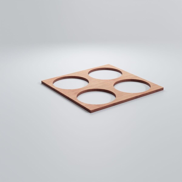 Ekena Millwork Small Wembley Decorative Fretwork Wood Wall Panels, Cherry, 11 3/8"W x 11 3/8"H x 3/8"T - WALW12X12X0375WEMCH