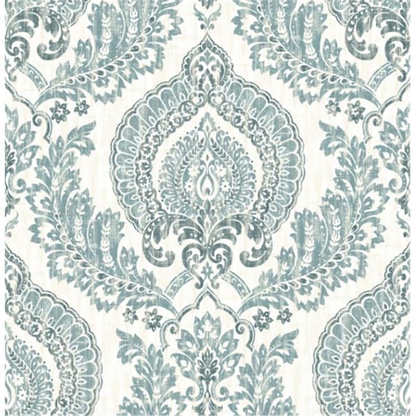 Doba-Bnt Kensington Damask Blue Peel & Stick Wallpaper - SA2532176