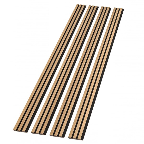 Ejoy Acoustic Vinyl Wall Cladding Siding Panel, 94.5 in. x 4.8 in. x 0.5 in., 4PK - VWC_G1217B-002B