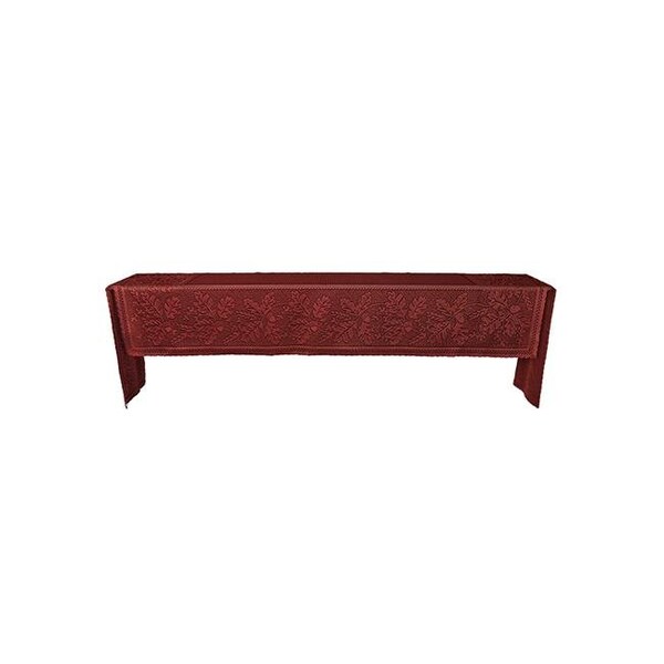 Back2Basics 19 x 95 in. Oak Leaf Mantle Scarf; Dark Paprika - BA732305