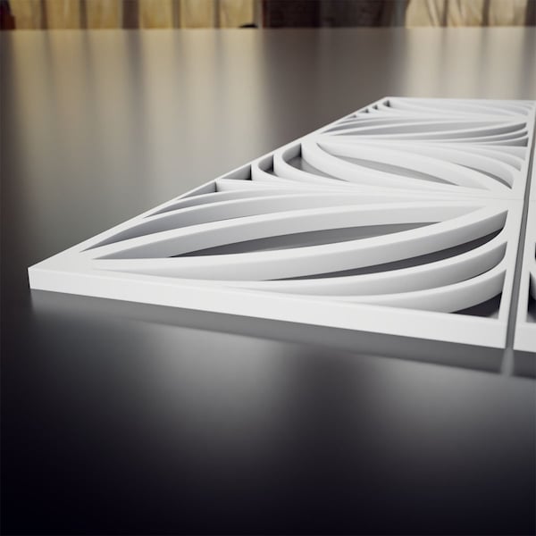 Ekena Millwork Extra Small Otis Decorative Fretwork Wall Panels in Architectural PVC, 7 3/8"W x 7 3/8"H x 3/8"T - WALP08X08OTS
