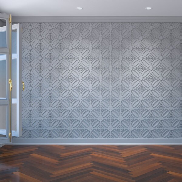 Ekena Millwork Extra Small Otis Decorative Fretwork Wall Panels in Architectural PVC, 7 3/8"W x 7 3/8"H x 3/8"T - WALP08X08OTS