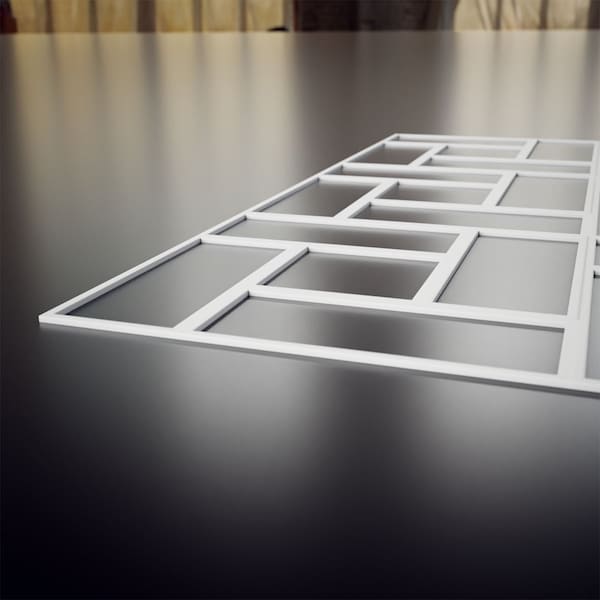 Ekena Millwork Large Sheffield Decorative Fretwork Wall Panels in Architectural PVC, 23 3/8"W x 23 3/8"H x 3/8"T - WALP24X24SHF