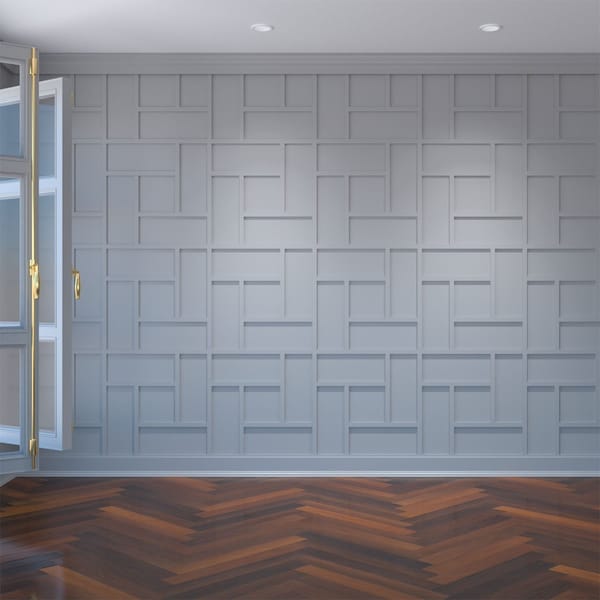Ekena Millwork Large Sheffield Decorative Fretwork Wall Panels in Architectural PVC, 23 3/8"W x 23 3/8"H x 3/8"T - WALP24X24SHF