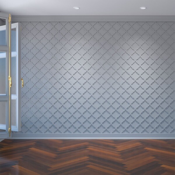 Ekena Millwork Extra Small Marrakesh Decorative Fretwork Wall Pnls in Architectural PVC, 7 3/8"W x 7 3/8"H x 3/8"T - WALP08X08MRK
