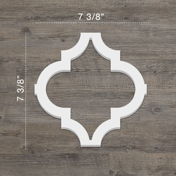 Ekena Millwork Extra Small Marrakesh Decorative Fretwork Wall Pnls in Architectural PVC, 7 3/8"W x 7 3/8"H x 3/8"T - WALP08X08MRK