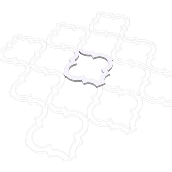 Ekena Millwork Extra Small Marrakesh Decorative Fretwork Wall Pnls in Architectural PVC, 7 3/8"W x 7 3/8"H x 3/8"T - WALP08X08MRK