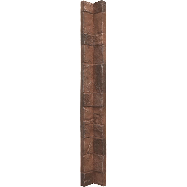 Ekena Millwork Universal Inside Corner for StoneWall Faux Stone Siding Panels - PNUIC03X48YT