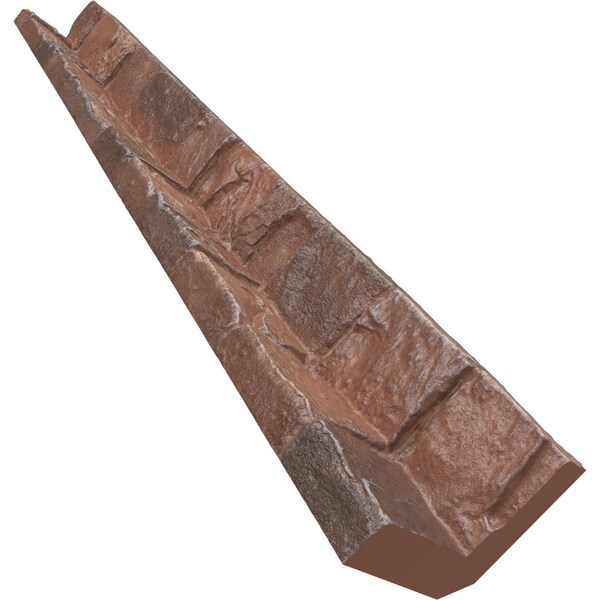Ekena Millwork Universal Inside Corner for StoneWall Faux Stone Siding Panels - PNUIC03X48YT