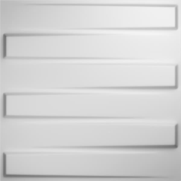 Ekena Millwork 19 5/8in. W x 19 5/8in. H Keyes EnduraWall Decorative 3D Wall Panel Covers, Total 32.1 Sq. Ft., 12PK - WP20X20KYWH-CASE-12