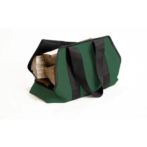 Casco Faux Leather Log Carrier, Medium, Spruce - 8 15073 02823 9