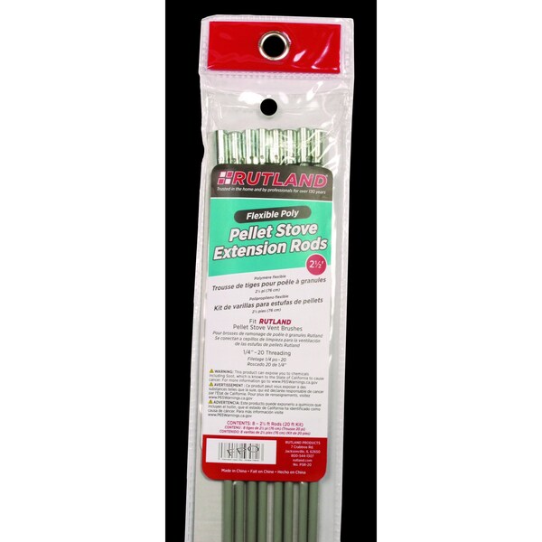 Rutland 20ft Flexible Poly Pellet Stove Extension Rod Kit - PSR-20