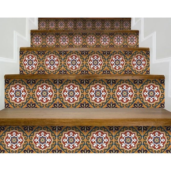 Homeroots 5 x 5 in. Old World Ole Brown Peel & Stick Tiles - 400001