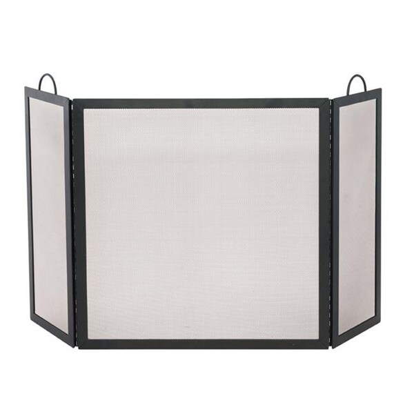 Uniflame UniFlame S-1504 3 Fold Black Wrought Iron Medium Screen - S-1504