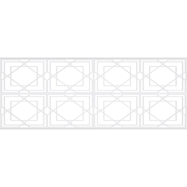 Ekena Millwork Set of Four Panels for 94 1/2"W x 36 1/4"H Lakewood Fretwork Wainscot Wall Paneling - WPKP18X01X47LWD