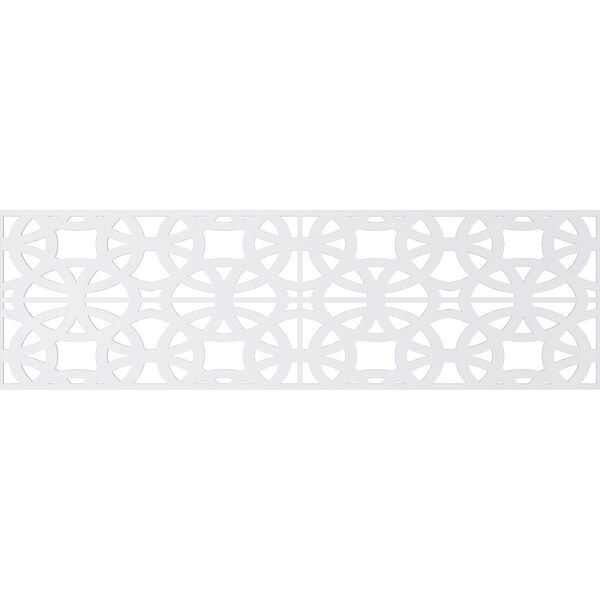 Ekena Millwork Set of Four Panels for 94 1/2"W x 28 1/4"H Brownsville Fretwork Wainscot Wall Paneling - WPKP14X01X47BNE